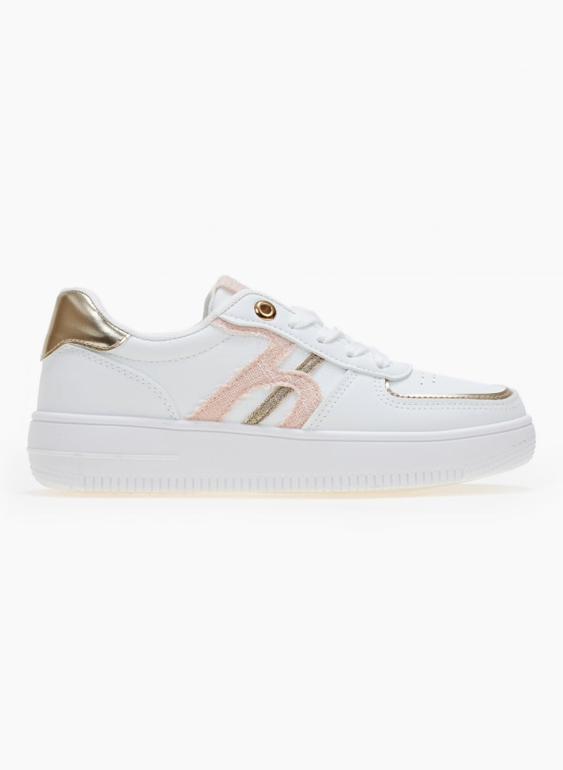 Sneakers με σχέδιο και διχρωμία