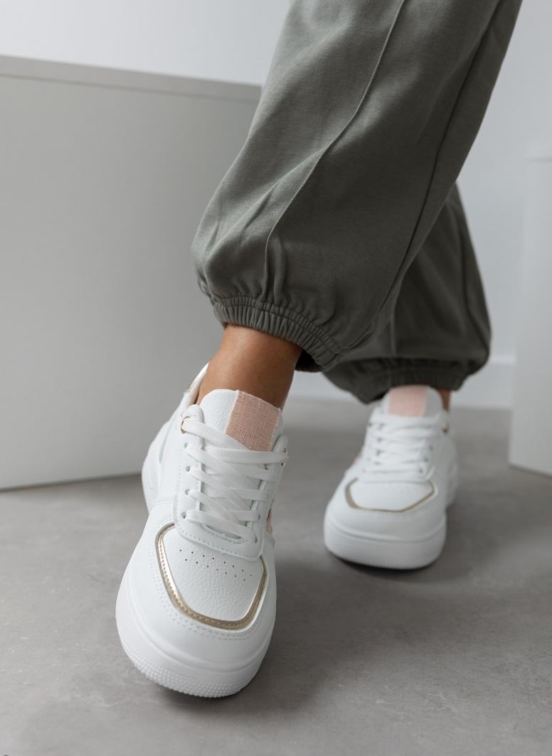 Sneakers με σχέδιο και διχρωμία