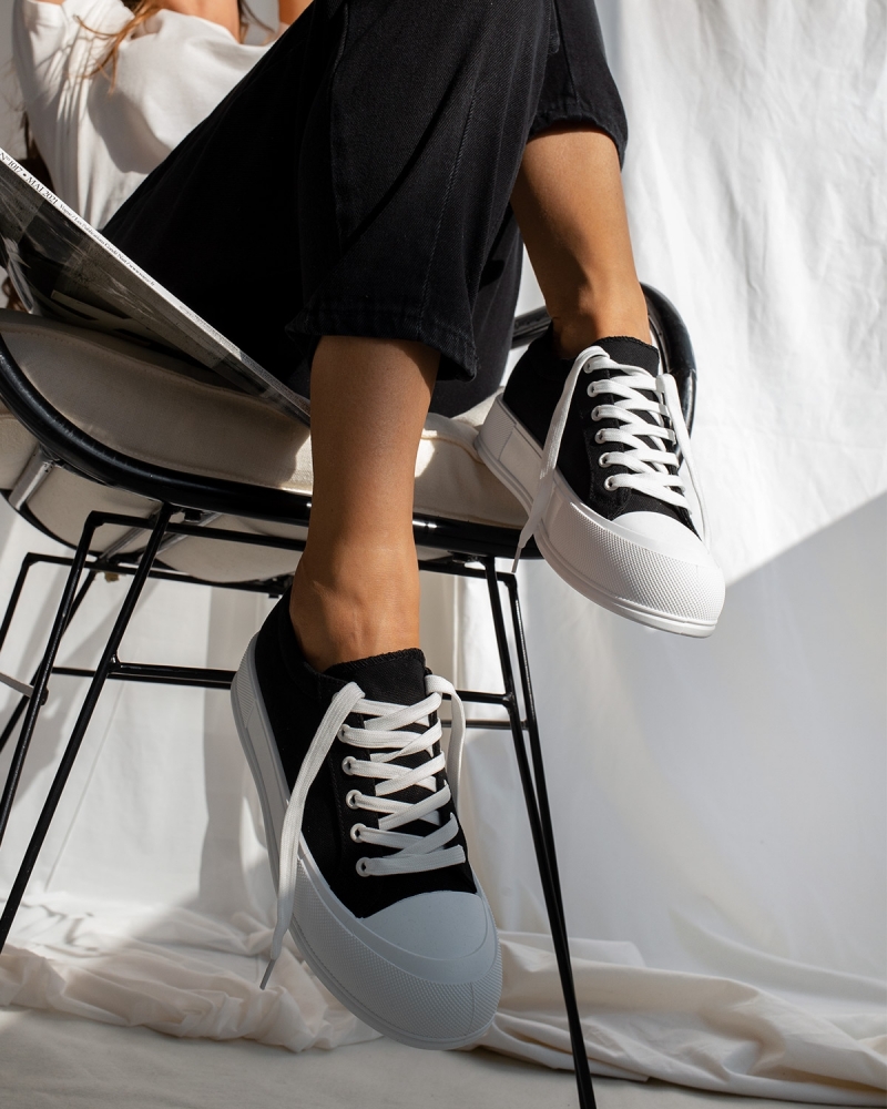 Sneakers πάνινα με διπλή σόλα