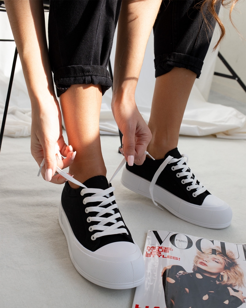 Sneakers πάνινα με διπλή σόλα