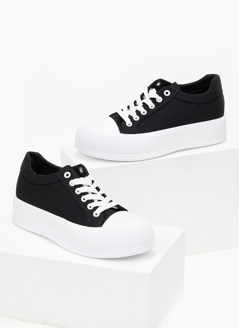 Sneakers πάνινα με διπλή σόλα