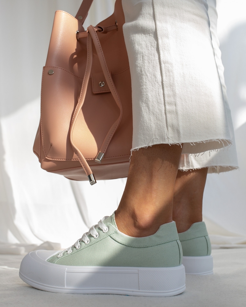 Sneakers πάνινα με διπλή σόλα