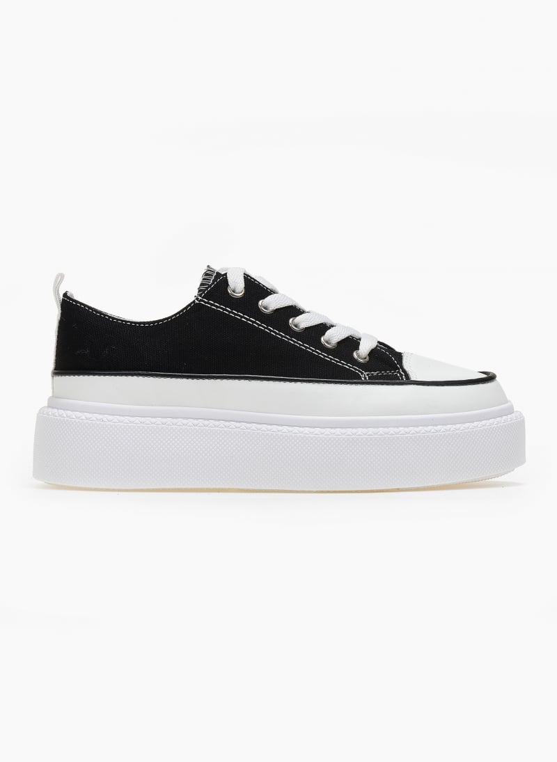 Sneakers πάνινα με ψηλή σόλα