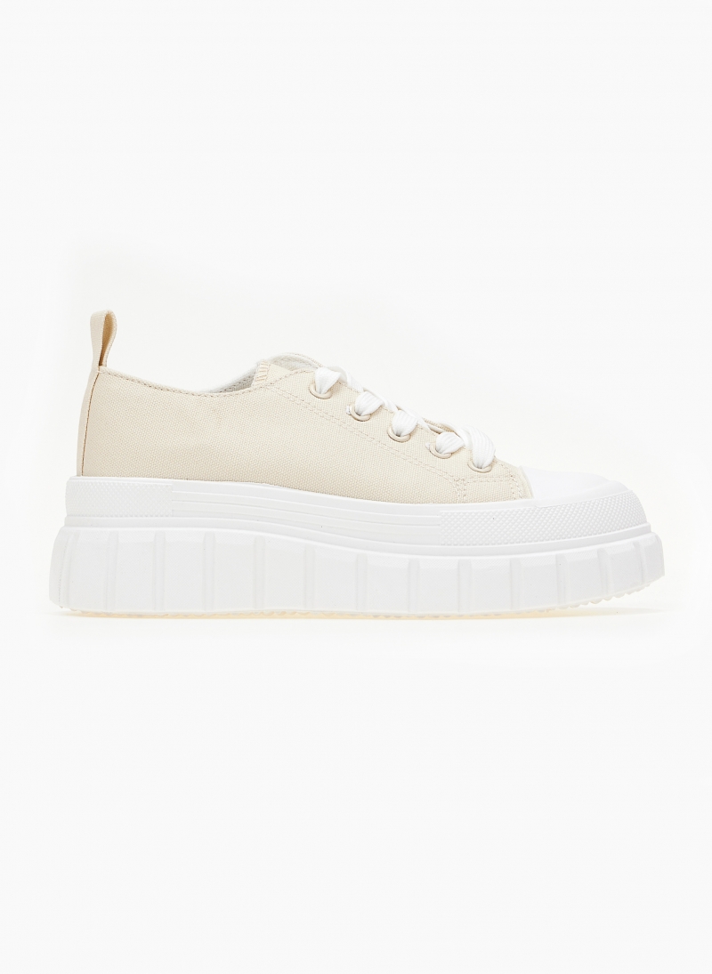 Sneakers πάνινα με σχέδιο στη σόλα