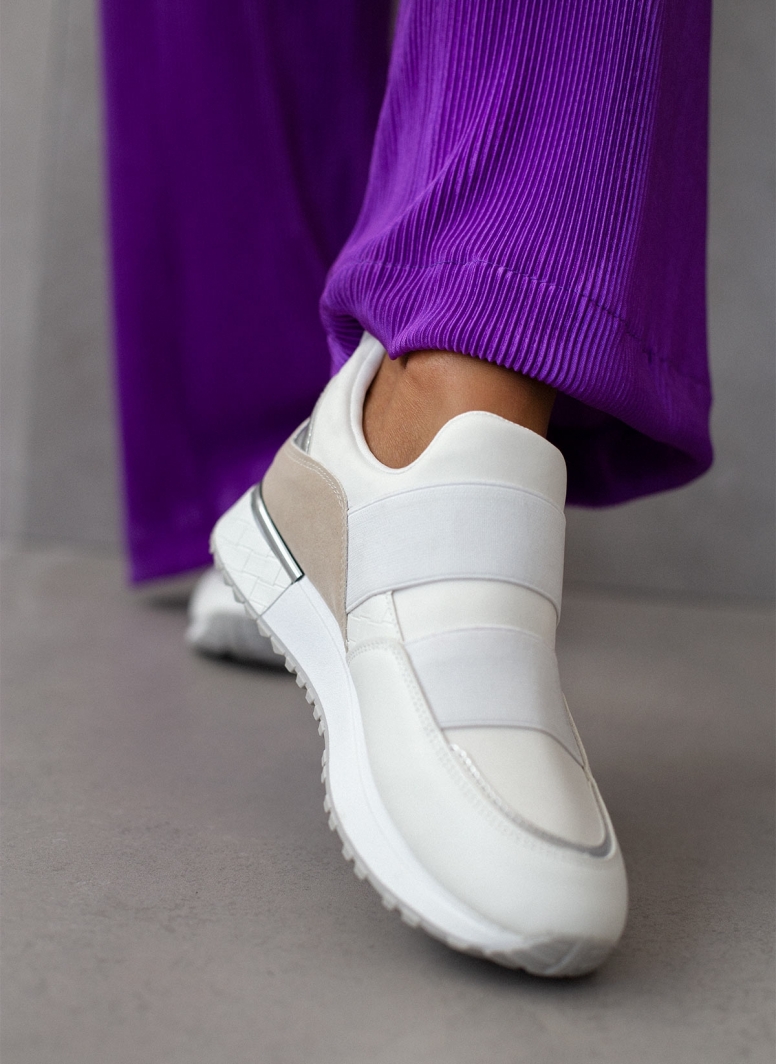 Sneakers slip on με λάστιχα