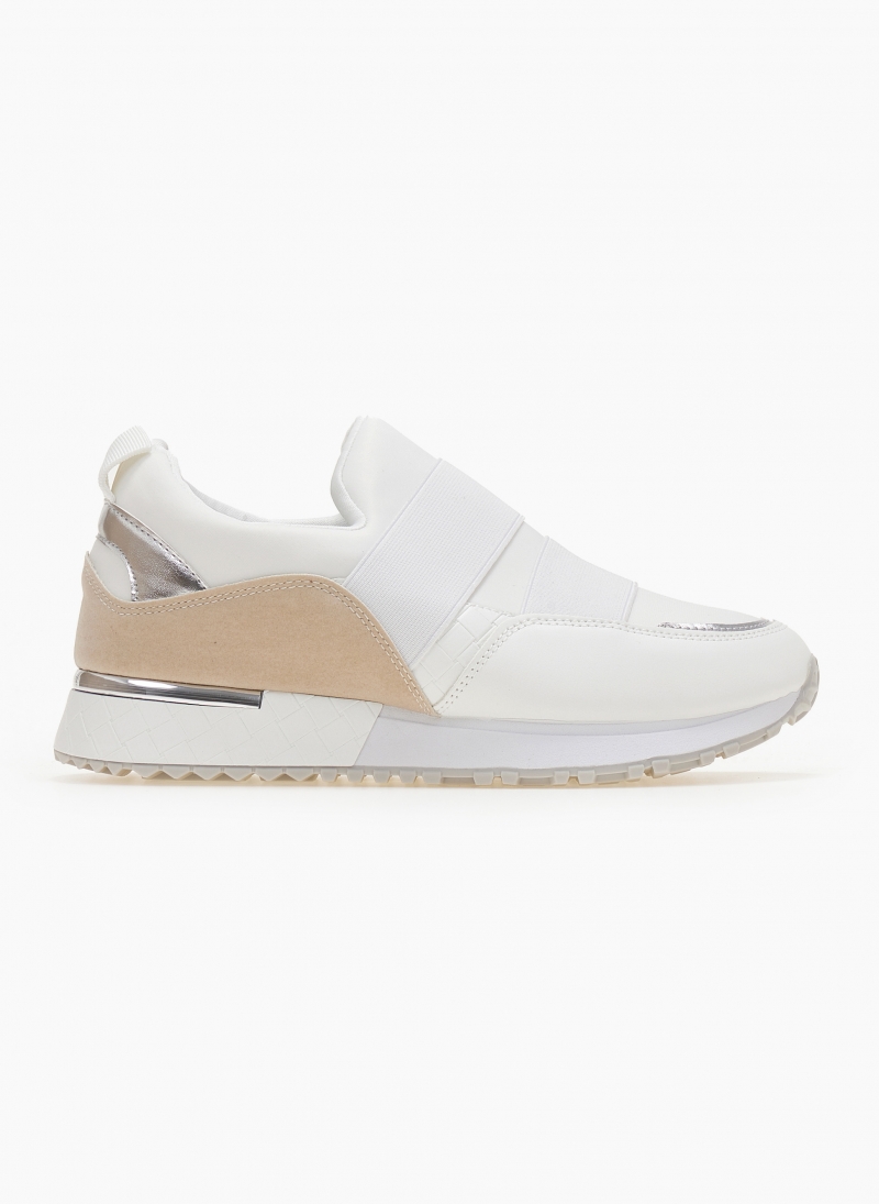 Sneakers slip on με λάστιχα
