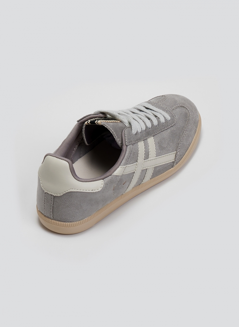 Sneakers suede με ρίγες CORINA