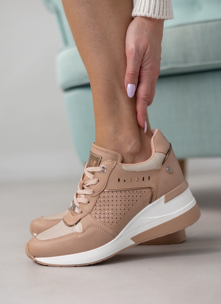 Sneakers wedges με στρας Xti 141154