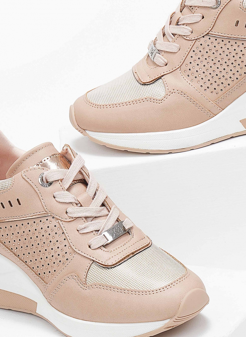 Sneakers wedges με στρας Xti 141154