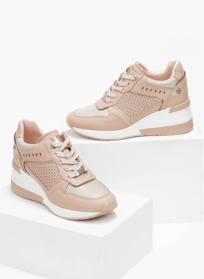 Sneakers wedges με στρας Xti 141154