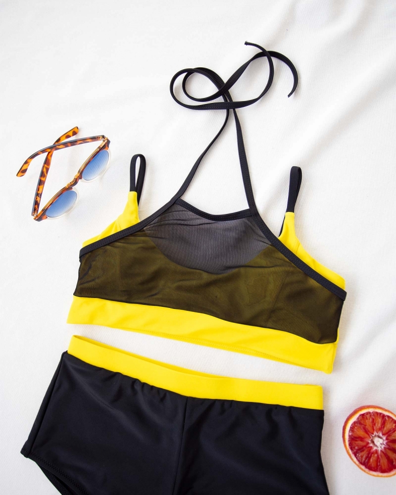 Sports bikini με διαφάνεια στο μπούστο