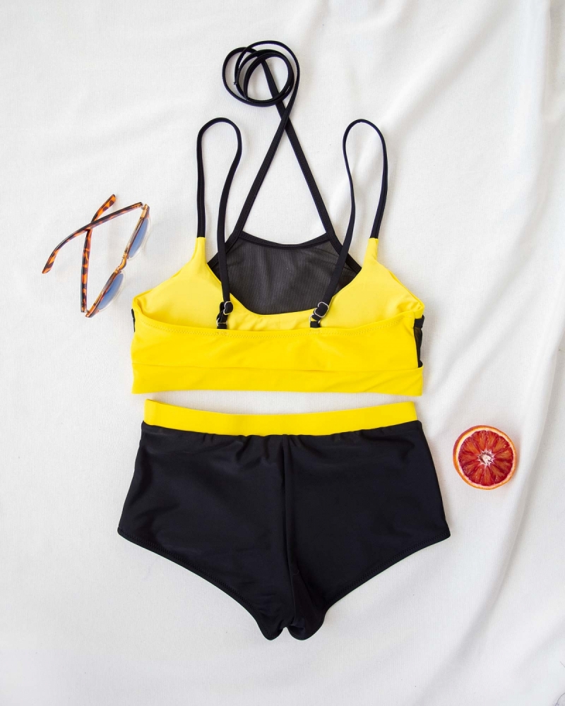 Sports bikini με διαφάνεια στο μπούστο