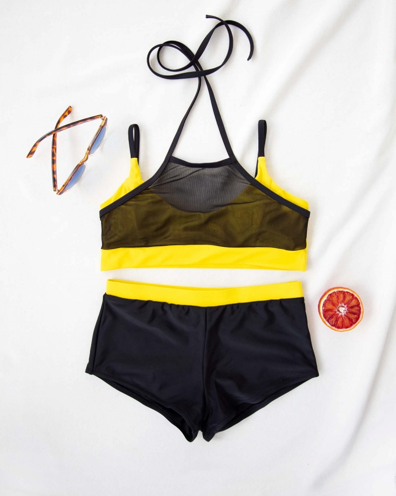 Sports bikini με διαφάνεια στο μπούστο
