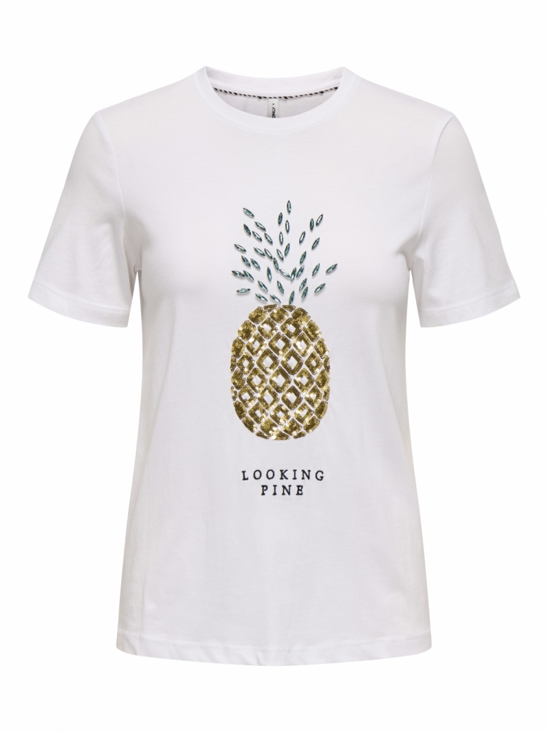 T-shirt με ανανά ONLY 15346726