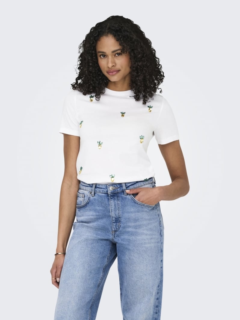T-shirt με πέτρες ONLY 15346726