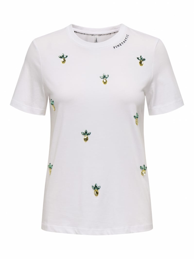 T-shirt με πέτρες ONLY 15346726