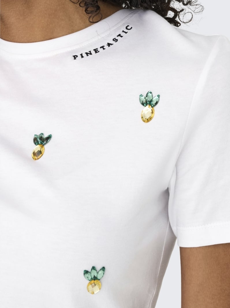 T-shirt με πέτρες ONLY 15346726