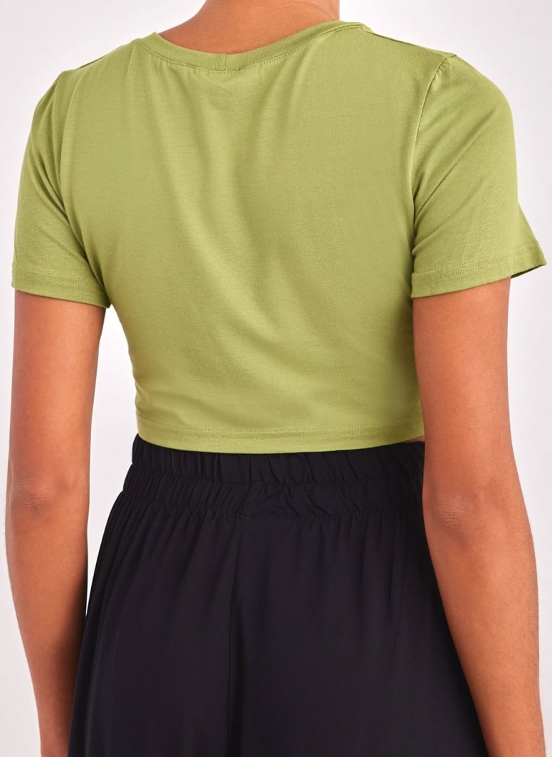 T-shirt σε cropped γραμμή Different-Shop 03-133