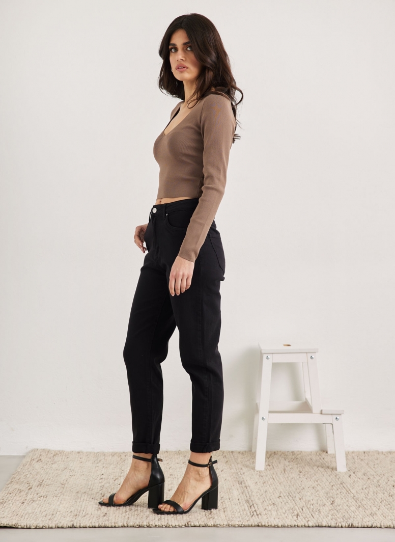 Παντελόνι τζιν mom fit