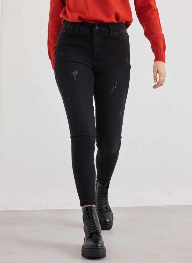 Τζιν skinny ψηλόμεσο
