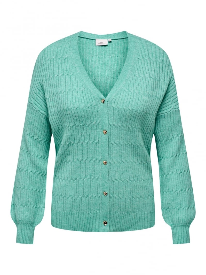 Ζακέτα πλεκτή με κουμπιά καρδιές Carmakoma Plus size 15311472