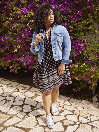 Τζιν τζάκετ με κουμπιά Carmakoma Plus size 15253437 - Μπλε jean φωτογραφία